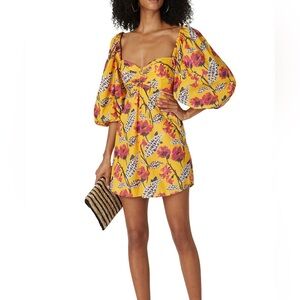 A.L.C. Yellow Floral Mini Dress